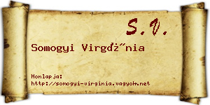 Somogyi Virgínia névjegykártya